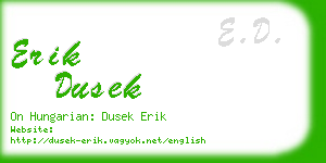 erik dusek business card